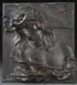 Silvain Norga, Ecce Homo, Bronze plaque in high relief with dark brown patina