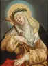 Saint Catherine of Siena Embracing Crucifix and Skull and Displaying the Stigmata by Continental School, Oil on wood panel, offered Jun 2014
