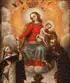 Spanish Colonial School, Madonna and Child with Saint Dominic and Saint Francis