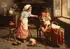 A Mother's Joy by Eugenio Zampighi, Oil on canvas, offered Jun 2014