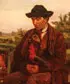 Samuel John Carter, An Organ Grinder and his Monkey, Oil on canvas