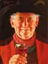 Erwin Eichinger, A Good Vintage & A Good Smoke, Oil on board