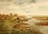 Expansive Landscape with Cattle and Windmill by Continental School, Oil on canvas, offered Jun 2014