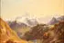 Edmund von Wörndle, View of the Finsteraarhorn Range with Travelers in the Foreground, Oil on canvas