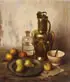 Henk Bos, Still Life with Copper Kettle and Fruit, Oil on canvas