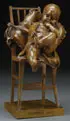 Juan Clara, Heureux Age, Bronze with reddish brown patina