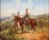 Christian Sells, Calvary Troops, Oil on wood panel
