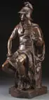 Paul Dubois, Le Courage Militaire, Bronze with brown patina