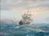 Charles Vickery, Ship at Sea, Oil on canvas laid down