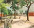 Robert Donley, Chicago Park Scene, Oil on canvas