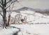 C. Curry Bohm, Winter Landscape, Oil on board