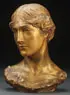 Herbert Samuel Adams, Meditation, Plaster with gilt patina