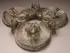 Eugenie Shonnard, Fountain Font with Frogs Resting on Lily Pads, Bronze with verdigris patina