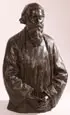 Paul Paulin, Nobel Lauret Poet Rabindranath Tagore, Bronze with dark brown patina