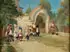 Serhii Vasylkivsky, Straniki Outside the Monastery Walls, Oil on wood
