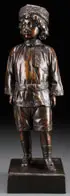 Amandus Adamson, Tsarevich Alexei Nikolaevich, Bronze with brown patina- a posthumous casting