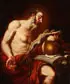 Neapolitan School, St. Jerome Contemplating the Crucifix, Oil on canvas