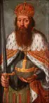 Charlemagne by German School, Oil on wood panel, offered Nov 2013