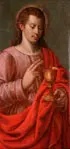 Saint John the Evangelist by German School, Oil on wood panel, offered Nov 2013