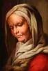 Giacomo Francesco Cipper, Bust of a Woman with White Head Scarf, Oil on oak wood panel