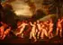 Frans Floris the Elder, Putti Dancing a Ring Dance in a Wooded Landscape, Oil on oak wood panel
