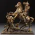 Knight on Horseback Slaying Fallen Warrior by Jean-François-Théodore Gechter, Bronze with gilt patina, offered Nov 2013