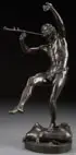 Eugene L. Lequesne, Faune Dansant, Bronze with dark patina