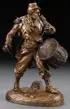 E. Duhousses, French Soldier with Drum, Bronze with gilt patina
