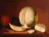 George Smith, Still Life with Sliced Melon and Cheese, Oil on canvas