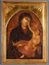 Duccio di Buoninsegna, Madonna and Child, Oil on canvas laid on arched wood panel