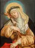 Saint Catherine of Siena Embracing Crucifix and Skull and Displaying the Stigmata by Continental School, Oil on wood panel, offered Nov 2013