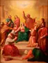 Emmanuel Kratky, Pentecost, Oil on canvas laid down
