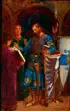 Franz Dvorak, Prayer Before the Crusade, Oil on artist board
