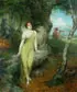 Ferdinand Leeke, A Woodland Beauty and Shepherd, Oil on canvas