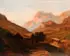 John (Giovanni) Califano, Italian Mountain Landscape with Alpine Cabin, Oil on canvas