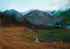 Julius Wegerer, Expansive Alpine Meadow, Oil on canvas