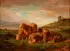 Joseph Paris, Sheep at Rest in the Pasture, Oil on canvas