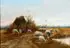 Landscape with Shepherd and Sheep Grazing by French School, Oil on wood panel, offered Nov 2013