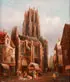 Thomas Matthews Rooke, Outside by the Cathedral, Oil on canvas