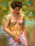 Marcel Dyf, Nude Bather in Landscape