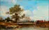 Léon-Victor Dupré, Cattle by a Bridge, Oil on wood panel