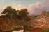 Carl Theodor Meyer-Basel, Expansive Landscape with Hunter and Dog, Oil on canvas