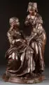 Émile Peynot, La Bonne Aventure- Fortunes, Bronze with rich brown patina