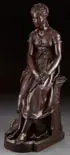 Jean Jules Frere, Cinderella, Bronze with dark brown patina