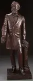 Léon Pilet, A Statesman, Possibly Leon Gambetta, Bronze with brown patina