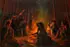 A. D. M. Cooper, Frontiersman and His Daughter Held Captive Inside Indian Tent, Oil on canvas