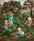 Esther Williams, Picking Berries, Oil on artist board