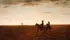 Morgan Rhees, Horseback Riders on the Texas Plains, Oil on canvas