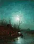 Johann Jungblut, Moonlit Nocturnal Cityscape