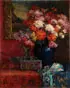 H. Rucker, Still Life with Asters, Oil on canvas